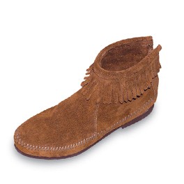 Mokassin Boot  mit Fransen, knöchelhoch