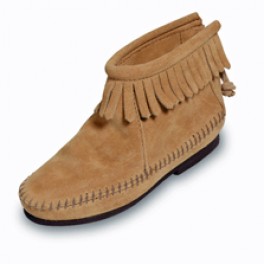 Mokassin Boot mit Fransen in natur crème Gr. 36