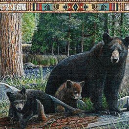 Web-Decke "Bärenfamilie"