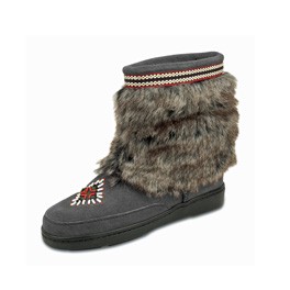 Winter Stiefelette"Mukluk"  warm gefüttert, grau