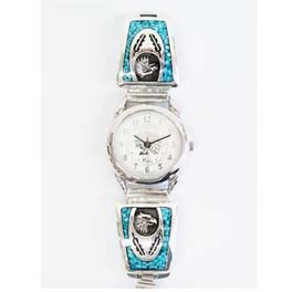 Damen Chip Inlay Uhr "Adler"