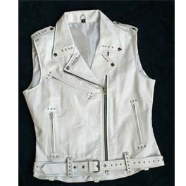 Lederweste im Bikerstil "Zoe"