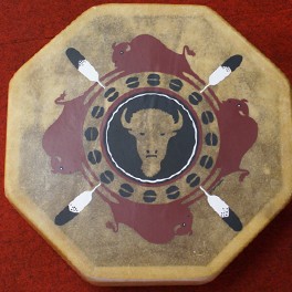 Trommel aus dem Taos Pueblo "Buffalo Spirit"