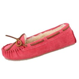 Cassie  - gefütterter Mokassin in Pink - für Kinder