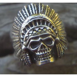 Skull-Chief Ring aus Silber