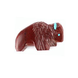 Krafttierschnitzerei Bison aus Pipestone