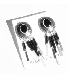 Ohrstecker "Dangles" -schwarz