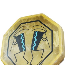 Trommel aus dem Taos Pueblo "Doppel Kokopelli"