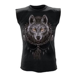 "Wolf Dreams" Ärmelloses T-Shirt Gr. L