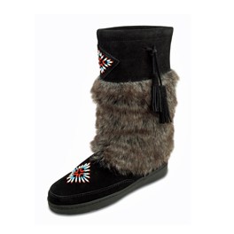 Winter Stiefel "Mukluk" warm gefüttert, schwarz, Gr. 36 oder 38