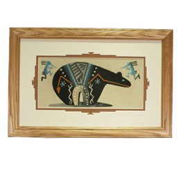 Sandbild der Navajo "Bär"