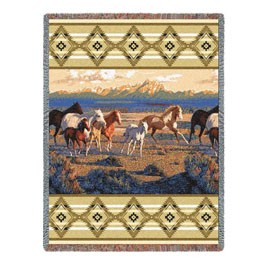 Web-Decke "Mustangs"