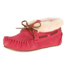 Charley - gefütterter Mokassin in Pink  - für Kinder Grösse 27/28