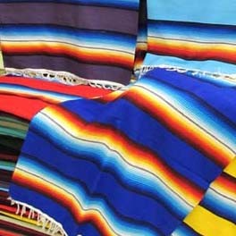 Regenbogen Decke im mexikanischen Stil