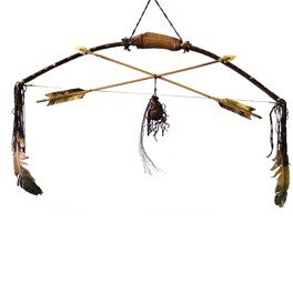 Edler Zier Pfeilbogen der Navajo mit Geweihgriff