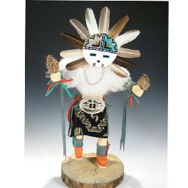 Kachina "Sunface" mit echten Federn