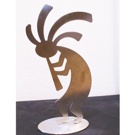Edelstahlstatue Kokopelli, Wachstumsbringer