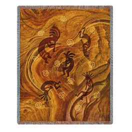 Web-Decke "Kokopelli's Tanz"