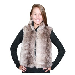 Faux Fur Damen Weste zum Wenden