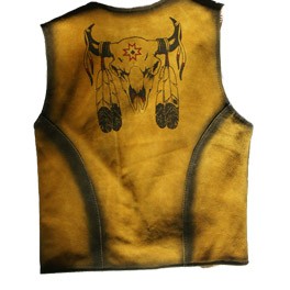 Weste in goldgelb "SKULL-2"