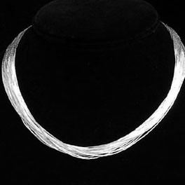 Liquid Silver Kette aus 20 Strängen