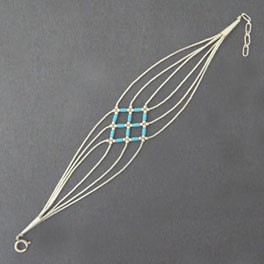 Liquid Silver Criss Cross Armband