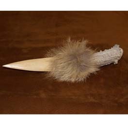 Knochenmesser der Cherokee mit Geweihgriff