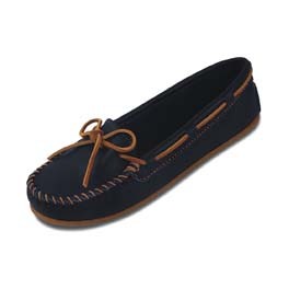 Glattleder Mokassin für Damen, Navyblau, Gr. 38 und 40