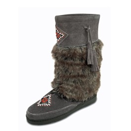 Winter Stiefel "Mukluk", warm gefüttert, grau Grösse 39