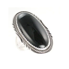 Grosser Ring mit Onyx