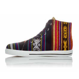 Sneakers aus Peru, Hi Top, "Blackbird"