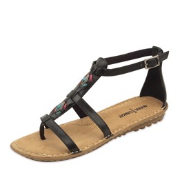 Sandale Riemchen "Como" in schwarz