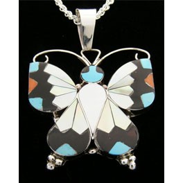 Zuni Anhänger/Brosche "Butterfly"