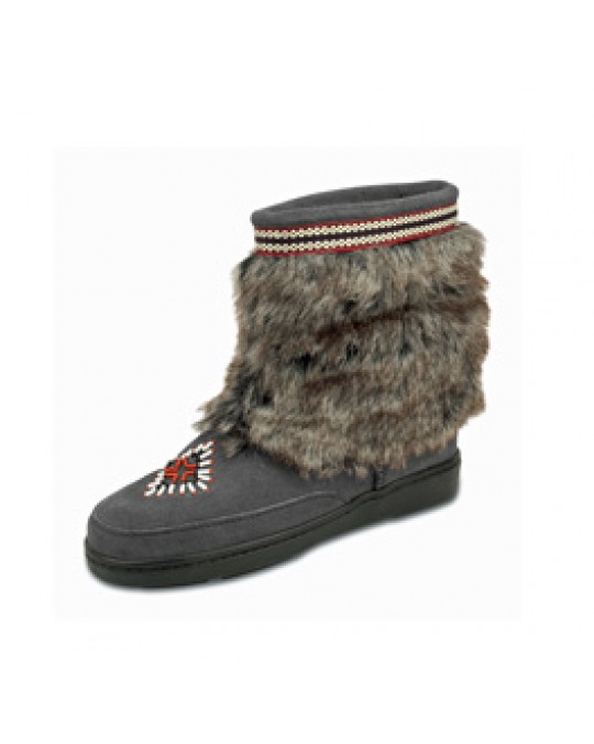 Winter Stiefelette"Mukluk"  warm gefüttert, grau