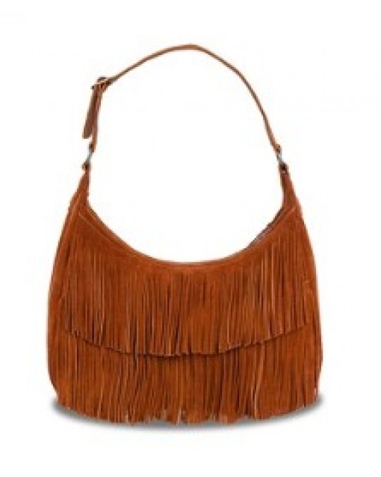 Handtasche mit 2 Lagen Fransen "Hobo"