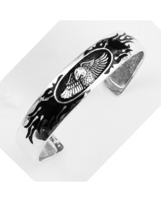 Armreif Adler mit Flammen