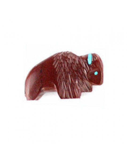 Krafttierschnitzerei Bison aus Pipestone