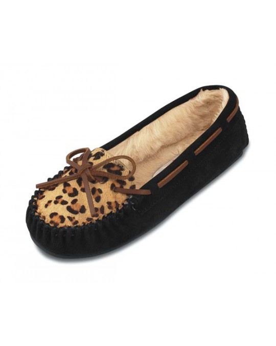 Slipper Leopard Cally, gefütterter Damen-Hausschuh