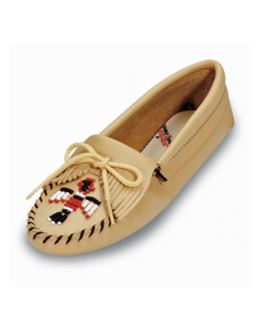 Hausschuh Damen Mokassin "Thunderbird" crème