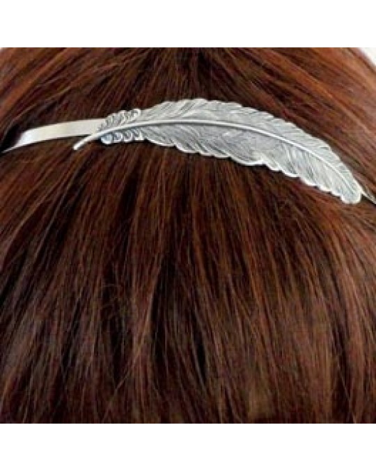 Haarschmuck /Haarreif "Feder" aus Metall
