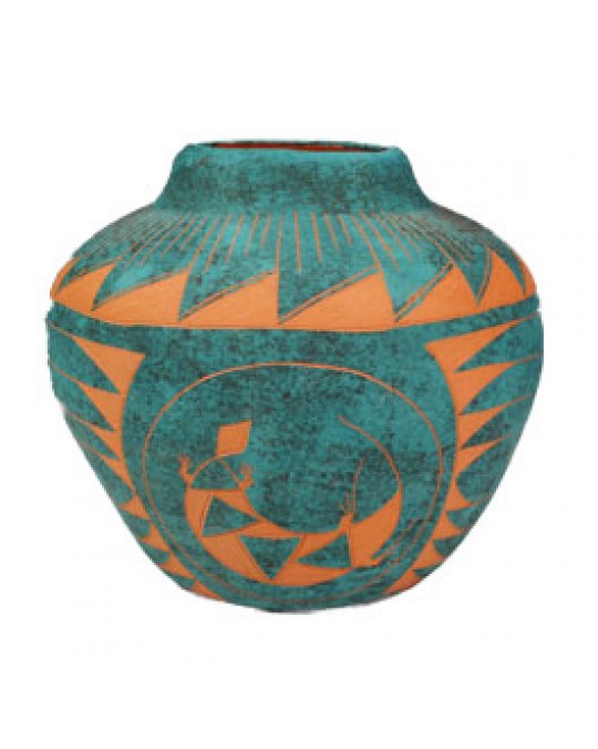 Töpferei Vase "Lizard" aus dem Acoma Pueblo