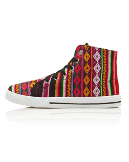 Sneakers aus Peru, Hi Top, "Black Spectrum" 