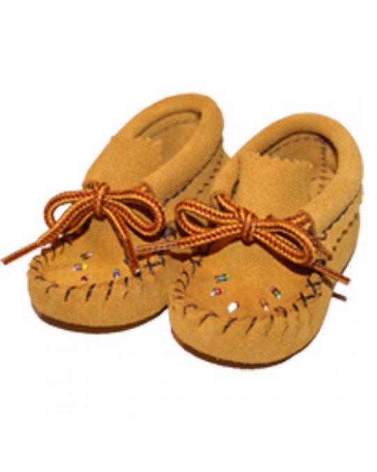 Wildleder Baby Mokassins der Irokesen