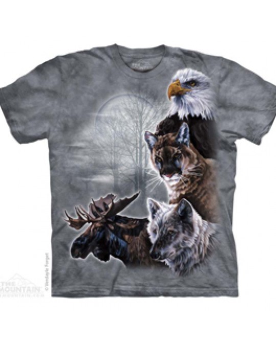 "Krafttier-Collage" T-Shirt für Kinder