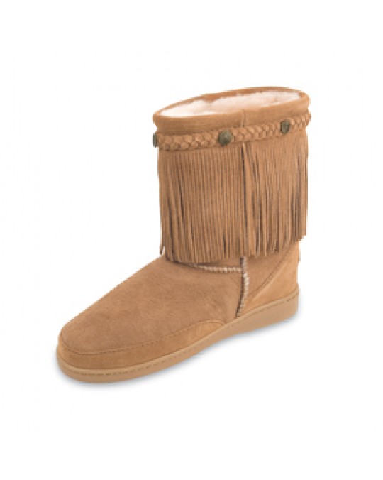 Winter Sheepskin (Lammfell) Fransenstiefel  in 2 Farben
