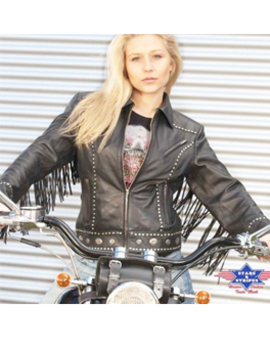 Damen-Lederjacke "Brooklyn"