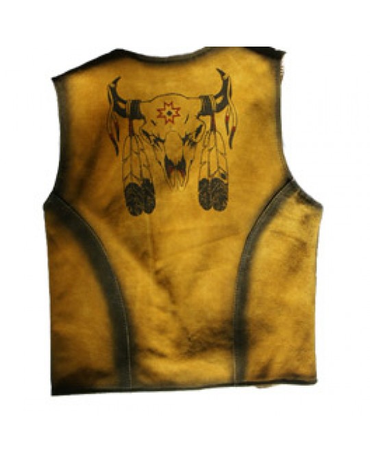 Weste in goldgelb "SKULL-2"