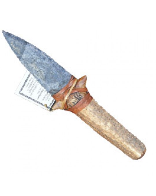 Steinmesser der Navajo mit Geweihgriff