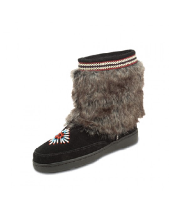 Winter-Stiefelette "Mukluk" warm gefüttert, schwarz