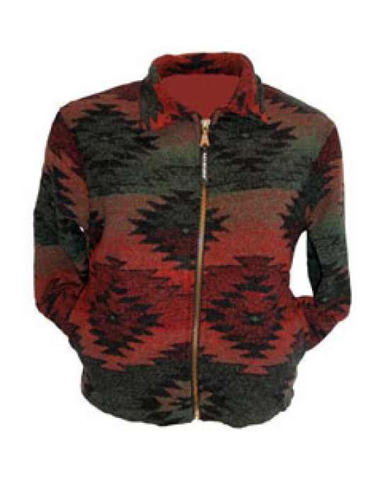 Kurzjacke im Pueblo-Stil "Navajo" - dunkelrot